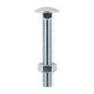 Timco Carriage Bolts Carbon Steel Zinc-Plated M6 x 60mm 100 Pack (121KF)