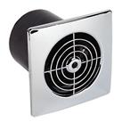 Manrose LP100ST 100mm (4) Axial Bathroom Extractor Fan with Timer Chrome 240V (12473)