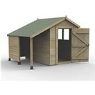 Forest Timberdale 9' 6" x 8' (Nominal) Apex Tongue & Groove Timber Shed with Store (130TF)