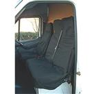 Maypole Single & Double Front Seat Cover 1090mm x 600 & 930mm Black 2 Pieces (1319R)