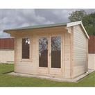 Shire Marlborough 12' x 12' (Nominal) Reverse Apex Timber Log Cabin (1323X)