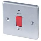 LAP 45A 1-Gang DP Cooker Switch Brushed Stainless Steel with LED (1336P)