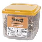 TurboGold PZ Double-Countersunk Multipurpose Screws 4mm x 40mm 1000 Pack (1352F)