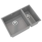 ETAL Comite 1.5 Bowl Composite Kitchen Sink Matt Grey Left-Hand 670mm x 440mm (138RG)