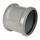 FloPlast Push-Fit Double Socket Pipe Coupler Grey 110mm (14551)