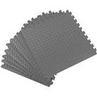 Interlocking Floor Tiles Grey 20mm 8 Pack (145PH)