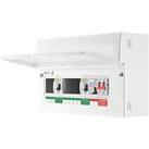 British General Fortress 16-Module 8-Way Part-Populated High Integrity Dual RCD Consumer Unit with S