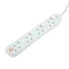 Masterplug 13A 4-Gang Switched Surge-Protected Extension Lead 1m (1601G)