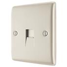 British General Nexus Metal 1-Gang Master Telephone Socket Pearl Nickel with Colour-Matched Inserts 