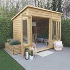 Forest Oakley 8' x 6' (Nominal) Pent Timber Summerhouse with Base & Assembly (174TF)