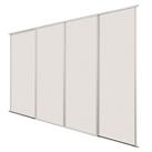 Spacepro Classic 4-Door Sliding Wardrobe Door Kit Cashmere Frame Cashmere Panel 2370mm x 2260mm (180