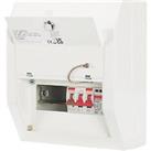 Contactum Defender 1.0 8-Module 4-Way Part-Populated Main Switch Consumer Unit with SPD (188HA)
