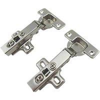 Nickel 110 Soft-Close Clip-On Concealed Hinges 116mm 2 Pack (10071)
