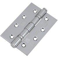Smith & Locke Polished Stainless Steel Grade 7 Fire Rated Ball Bearing Door Hinges 102mm x 67mm 2 Pack (100PX)