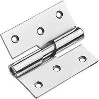 Smith & Locke Polished Chrome Rising Butt Hinges RH 75mm x 70.6mm 2 Pack (100PY)