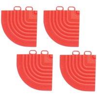 Swisstrax Ribtrax Pro Corner Racing Red 63mm x 63mm 4 Pack (100YU)