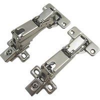 Nickel 165 Sprung Clip-On Concealed Hinges 136mm 2 Pack (10102)