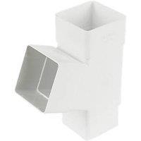 FloPlast Square Pipe Branch White 65mm (10146)