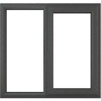 Crystal Right-Hand Opening Clear Double-Glazed Casement Anthracite on White uPVC Window 905mm x 965mm (101JP)