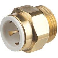 Flomasta Brass Push-Fit Adapting Male Pipe Fitting Adaptor 22mm x 1" (101KR)