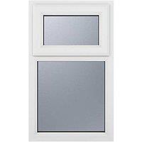 Crystal Top Opening Obscure Double-Glazed Casement White uPVC Window 610mm x 1040mm (102JP)