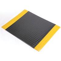 COBA Orthomat Comfort Plus Anti-Fatigue Floor Mat Black / Yellow 1500mm x 900mm x 15mm (102YN)