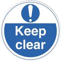 Essentials Keep Clear Floor Sign 450mm x 450mm (102YU)