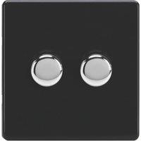 Varilight V-Pro 2-Gang 2-Way LED Dimmer Switch Jet Black (103YT)