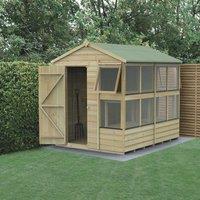 Forest 6' x 7' 6" (Nominal) Apex Timber Potting Shed (104PW)