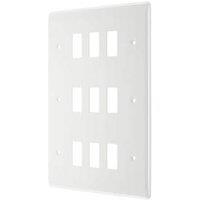 British General Nexus 800 Grid 9-Module Grid Faceplate White (104PY)