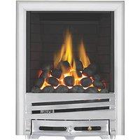 Focal Point Horizon Chrome Rotary Control Inset Gas Full Depth Fire 480mm x 180mm x 585mm (1056G)