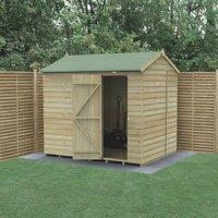 Forest Beckwood 7' 6" x 6' (Nominal) Reverse Apex Shiplap Timber Shed with Assembly (105PW)