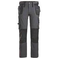 Snickers 6271 Full Stretch Work Trousers Steel Grey/Black 35" W 32" L (106RX)