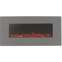 Focal Point Pasadena Grey Remote Control Wall-Mounted Electric Fire 914mm x 440mm (107PH)