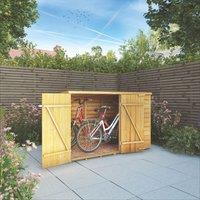 Mercia 6' x 4' (Nominal) Pent Timber Bike Store (107YL)