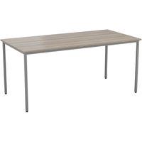 TC Group Rectangular Office Table Grey Oak/Silver 1800mm x 800mm (108TT)
