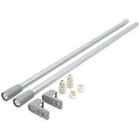 Hafele Drawer Rail Set Grey 400mm 2 Pack (1097V)