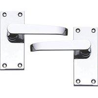Smith & Locke Fire Rated Latch Door Handles Pair Polished Chrome 5 Pack (109PG)