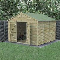 Forest Beckwood 10' x 9' 6" (Nominal) Apex Shiplap Timber Shed with Base & Assembly (109PW)