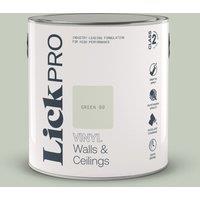 LickPro 2.5Ltr Green 09 Vinyl Matt Emulsion Paint (109TM)