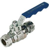 Pegler PB300 Compression Full Bore 15mm Ball Valve with Blue Handle (11085)