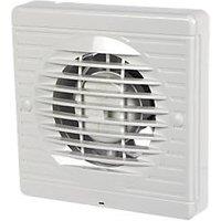 Manrose XF100S 100mm (4") Axial Bathroom Extractor Fan White 240V (11097)
