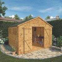 Mercia Modular 10' 6" x 10' (Nominal) Apex Shiplap T&G Timber Workshop (110YL)