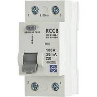 Lewden 100A 30mA 1+N A Curve RCCB (111HM)