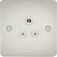 Knightsbridge 5A 1-Gang Unswitched Socket Pearl with White Inserts (111TX)