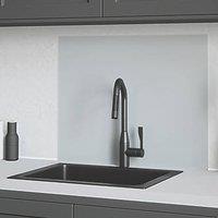 House Beautiful Platino Silver Grey Kitchen Splashback 900mm x 750mm x 6mm (112JM)