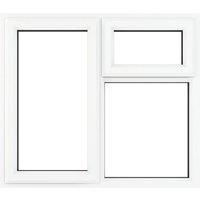Crystal Left-Hand & Top Opening Clear Double-Glazed Casement White uPVC Window 1190mm x 1040mm (113JP)