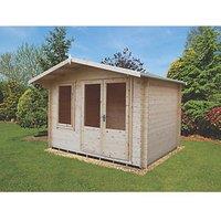 Shire Berryfield 11' x 10' (Nominal) Apex Timber Log Cabin (1142X)