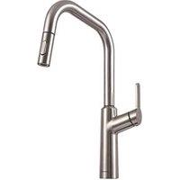 Clearwater Santor SAN20BN Single Lever Tap with Twin Spray Pull-Out Brushed Nickel PVD (114FJ)