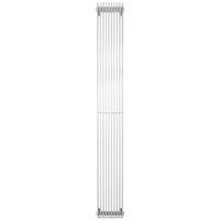 Time Venetian 2000mm x 255mm 5226BTU Matt Chrome Vertical Designer Radiator (114KL)
